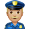 Police Officer - Medium Light emoji on Apple